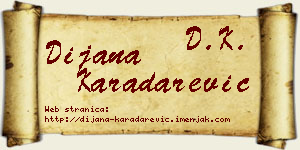 Dijana Karadarević vizit kartica